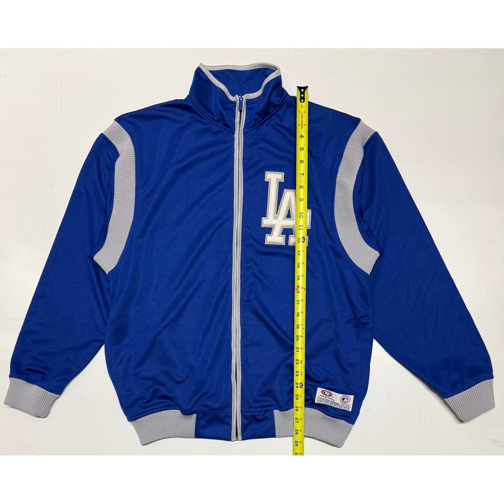 MLB Los Angeles Dodgers True Fan Track Jacket Mens Large Blue Full Zip 94503